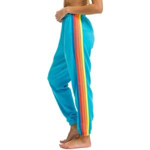 Aviator Nation Blue 5 Stripe Sweatpants Size Small